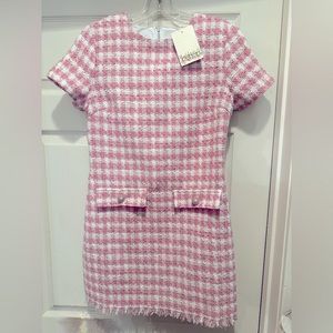 Bebop Small Pink Tweed Dress, NWT